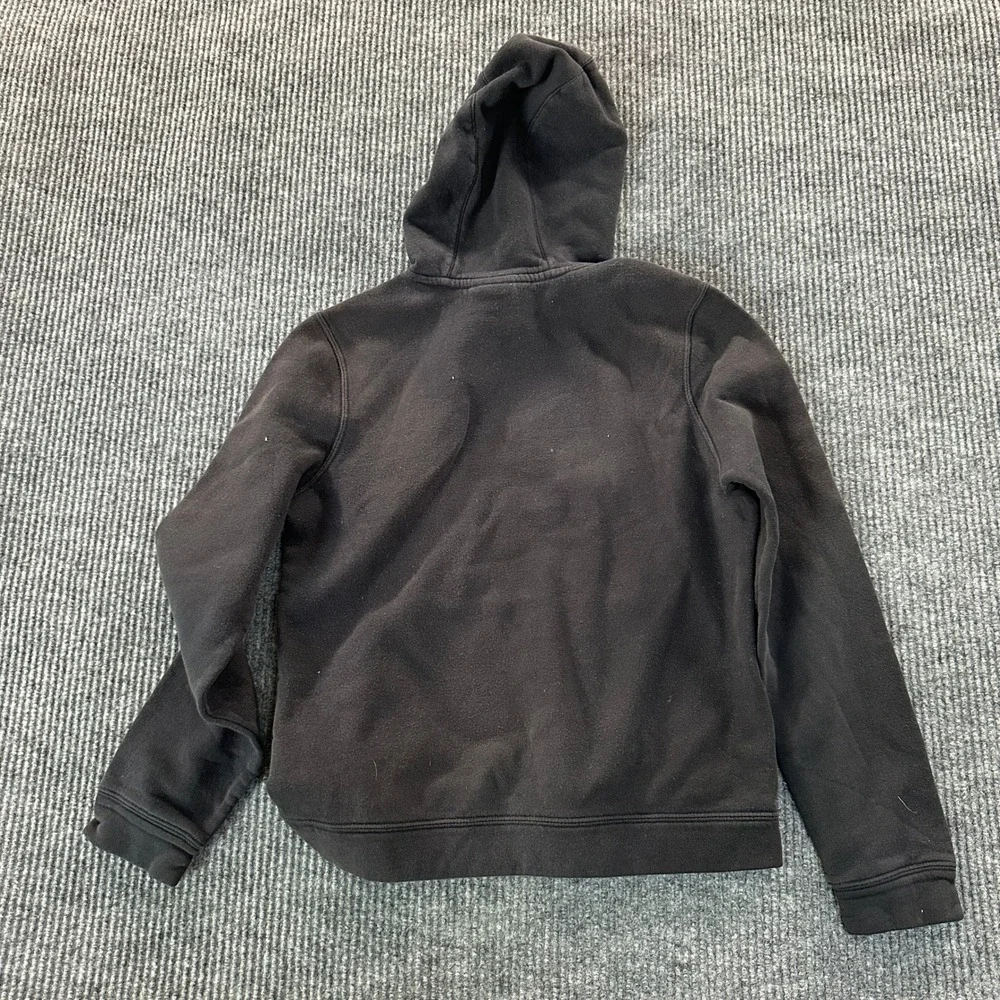 Nike Boys Sportswear Hoodie Size L Black White Swoosh Logo Fleece Pullover